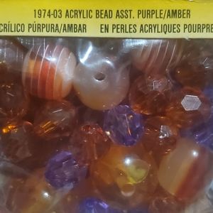 5/$20 Acrylic Bead Purple Amber Darice 652695534034